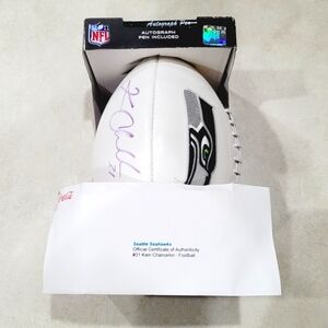 NFL Kam Chancellor Autographed Signed Football W/ Signing Pen W/Letter
